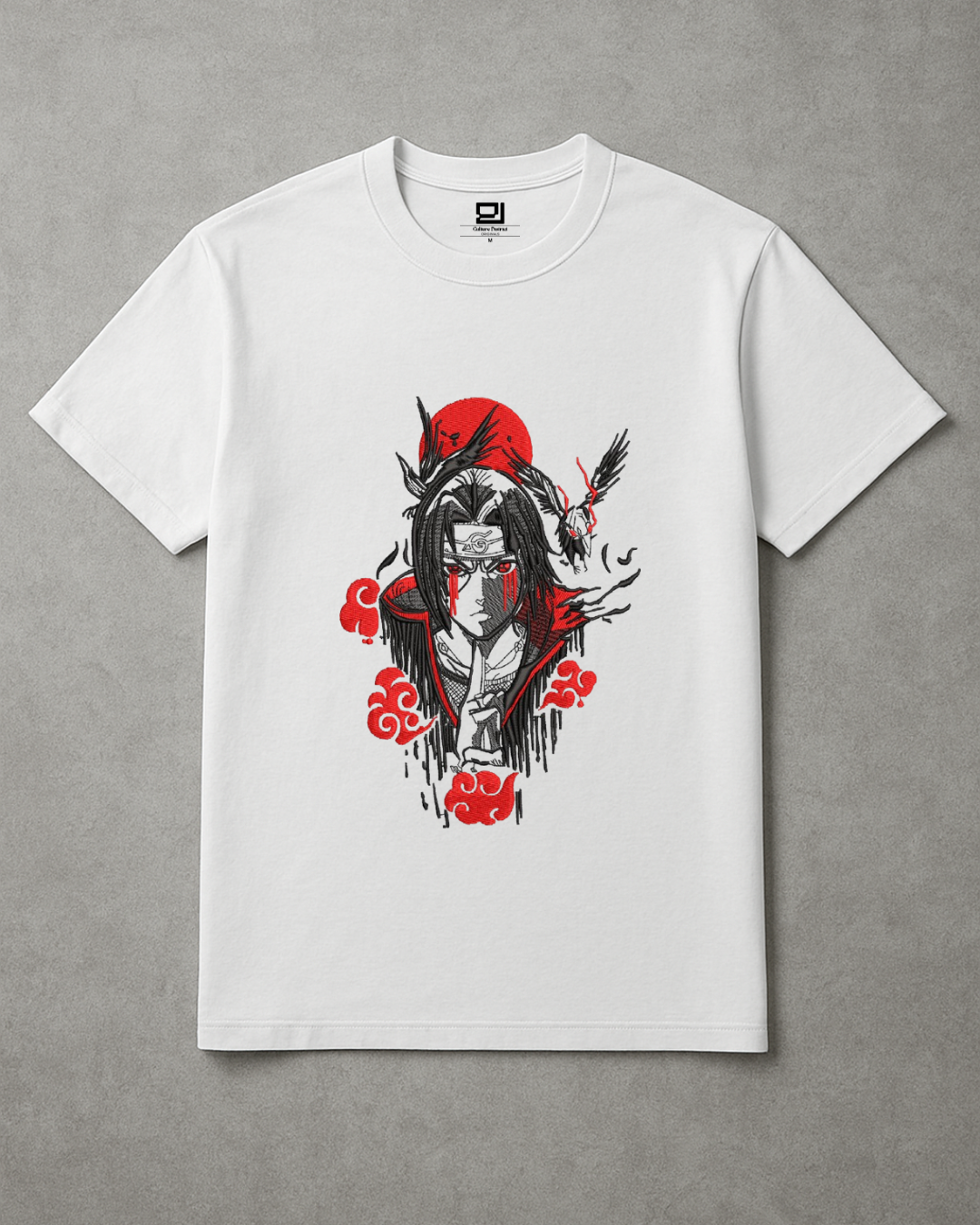 Itachi Uchiha Embroidered Oversized T-Shirt