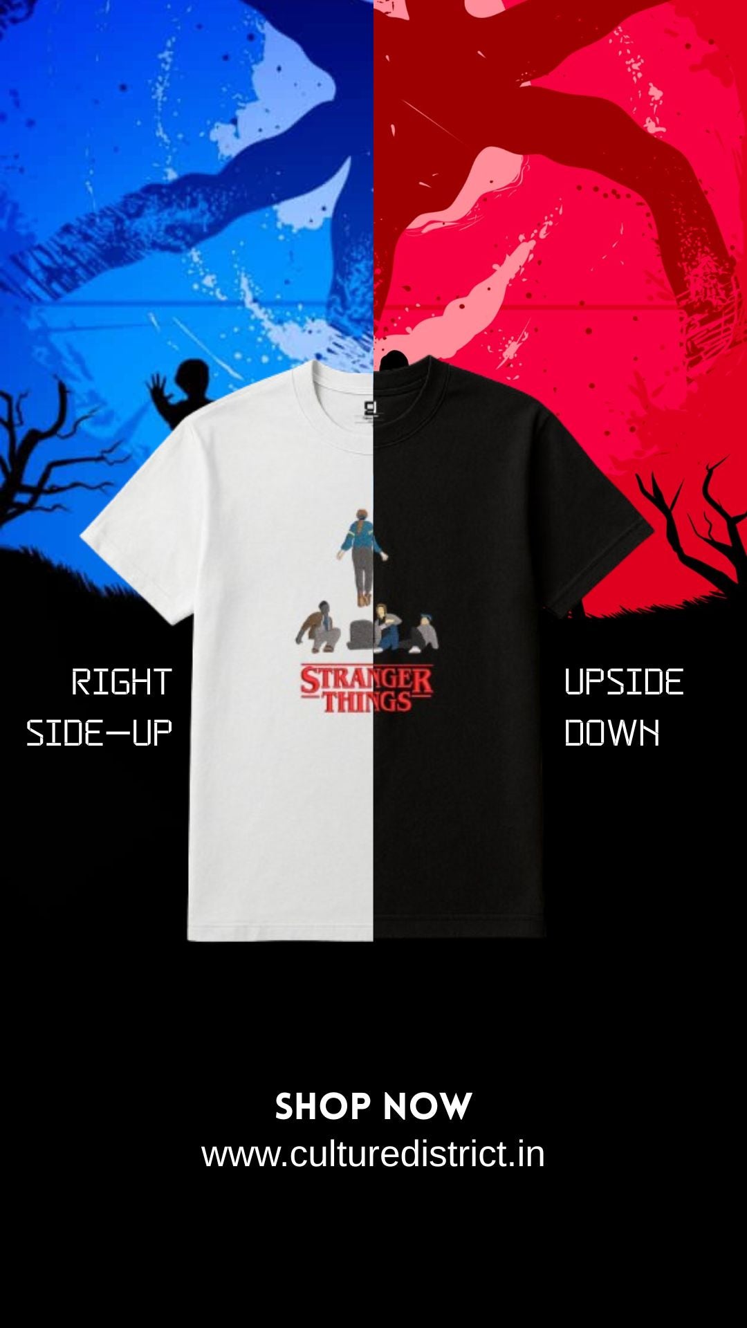 Stranger Things Embroidered Oversized T-Shirt